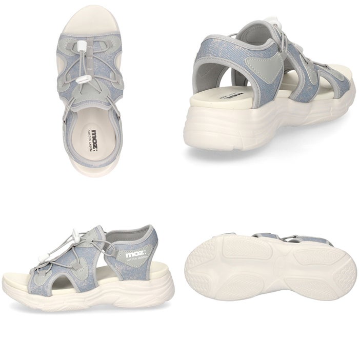 モズ サンダル レディース 厚底 51102 moz カジュアル スポーツ カバード コードサンダル ゴム紐 おしゃれ 疲れにくい スポサン