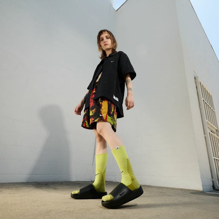 ナイキ サンダル レディース 厚底 黒 スライドサンダル NIKE W CALM SLIDE カーム スライド DX4816-001 ブラック スポーツサンダル