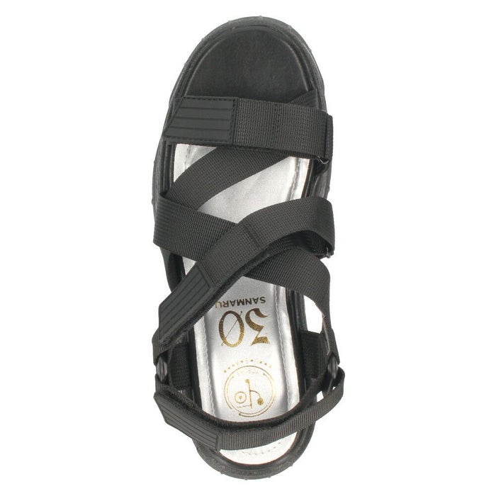 ヨースケ 厚底サンダル レディース ストラップ スポーツサンダル ブラック アイボリー 黒 白 ハイソール YOSUKE 2601178