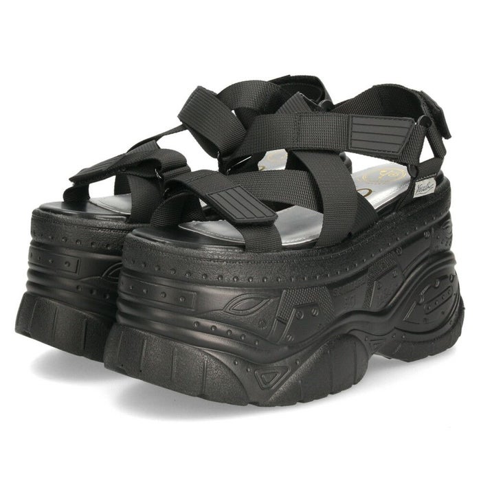 ヨースケ 厚底サンダル レディース ストラップ スポーツサンダル ブラック アイボリー 黒 白 ハイソール YOSUKE 2601178