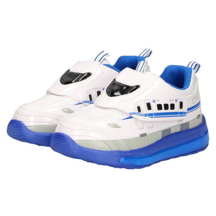 光る靴 プラレール トミカ スニーカー キッズ 新幹線 電車 車 自動車 ドクターイエロー はやぶさ つばさ パトカー 消防車 子供靴 ベルクロ 軽量 フラッシュシューズ PLARAIL 16312 16313 16314 16328 10693 10694