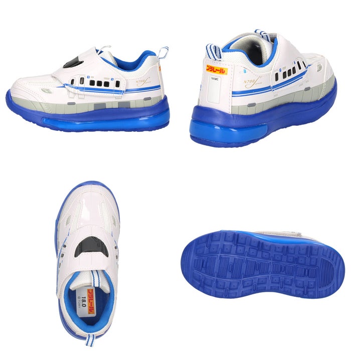 光る靴 プラレール トミカ スニーカー キッズ 新幹線 電車 車 自動車 ドクターイエロー はやぶさ つばさ パトカー 消防車 子供靴 ベルクロ 軽量 フラッシュシューズ PLARAIL 16312 16313 16314 16328 10693 10694