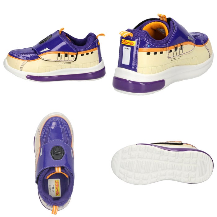 光る靴 プラレール トミカ スニーカー キッズ 新幹線 電車 車 自動車 ドクターイエロー はやぶさ つばさ パトカー 消防車 子供靴 ベルクロ 軽量 フラッシュシューズ PLARAIL 16312 16313 16314 16328 10693 10694