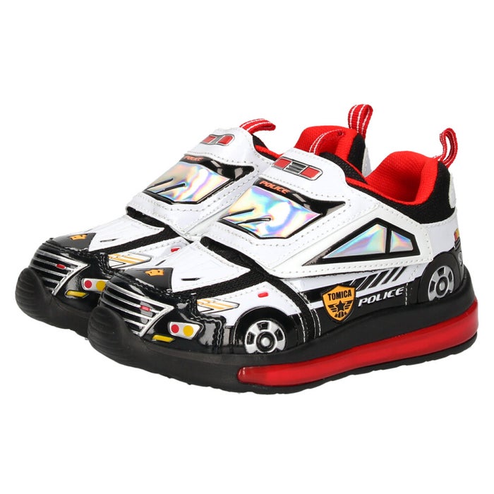 光る靴 プラレール トミカ スニーカー キッズ 新幹線 電車 車 自動車 ドクターイエロー はやぶさ つばさ パトカー 消防車 子供靴 ベルクロ 軽量 フラッシュシューズ PLARAIL 16312 16313 16314 16328 10693 10694