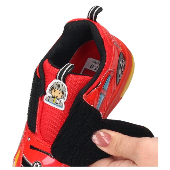 光る靴 プラレール トミカ スニーカー キッズ 新幹線 電車 車 自動車 ドクターイエロー はやぶさ つばさ パトカー 消防車 子供靴 ベルクロ 軽量 フラッシュシューズ PLARAIL 16312 16313 16314 16328 10693 10694