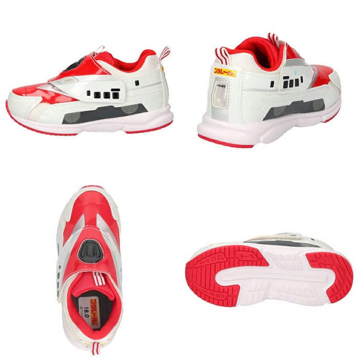 プラレール スニーカー キッズ シューズ 新幹線 電車 子供靴 ドクターイエロー はやぶさ かがやき こまち マジックテープ ベルクロ 軽量 PLARAIL 16211 16210 16257 16258 16097 16096 16077 16129