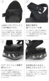 サンダル レディース 靴 スポーツサンダル 厚底 エアクッション ストラップ スポサン リボンデザイン 歩きやすい パレード 1498WK Parade