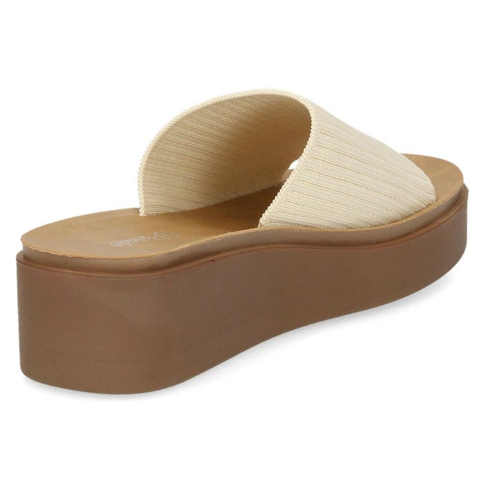 サンダル レディース 厚底 つっかけ ヒール おしゃれ ミュール 黒 履きやすい かかとなし ブラックラメ アイボリー 45108 パレード Parade