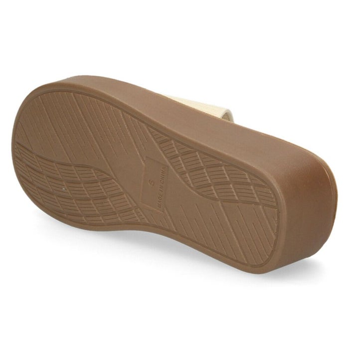 サンダル レディース 厚底 つっかけ ヒール おしゃれ ミュール 黒 履きやすい かかとなし ブラックラメ アイボリー 45108 パレード Parade