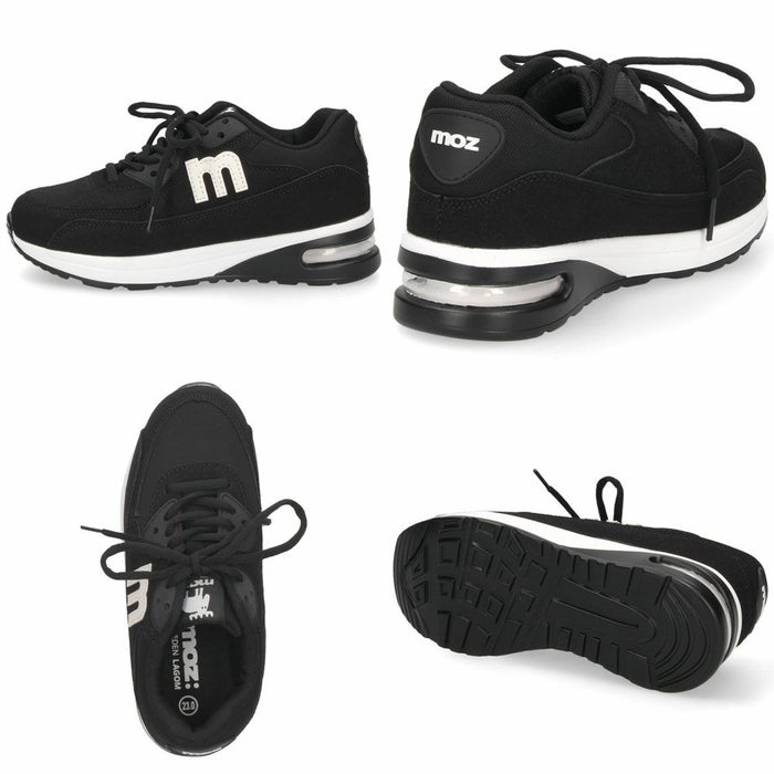 モズ スニーカー レディース 厚底 エアソール おしゃれ 黒 moz 2100 カジュアル シューズ 歩きやすい 軽量 疲れない 通勤 通学