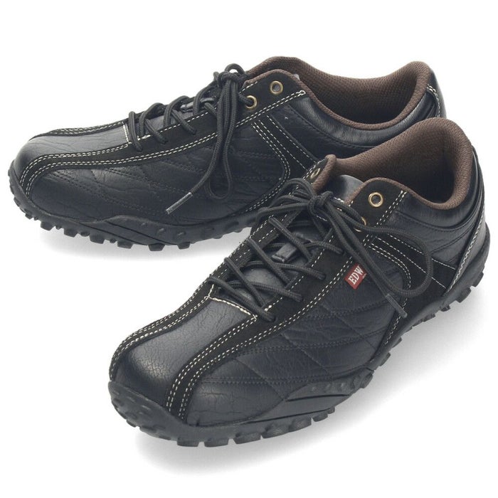 メンズ カジュアルシューズ スニーカー 靴 低反発 快適 歩きやすい  デイリーユース ブラック ブラウン EDWIN エドウィン EDM-6100