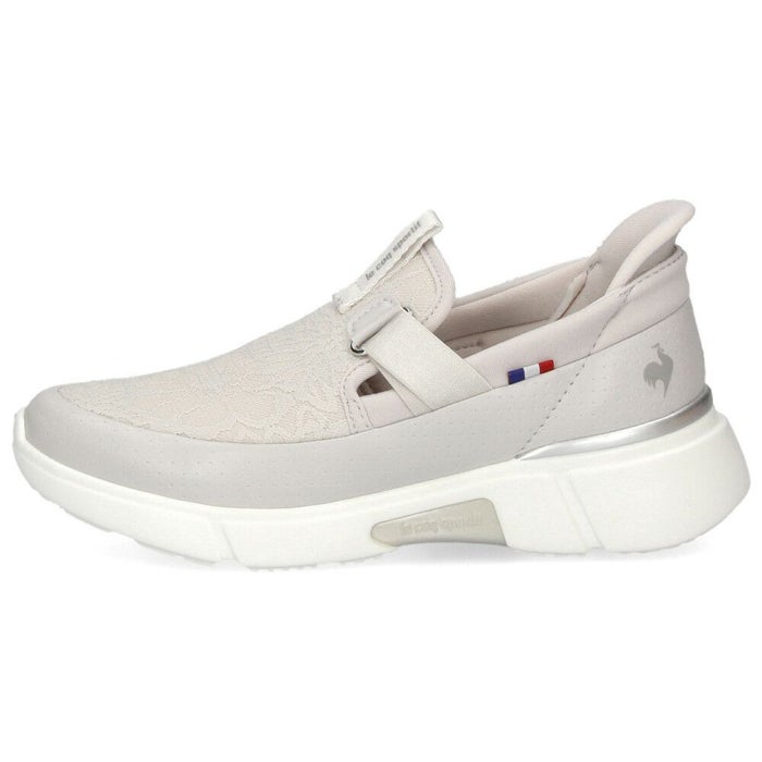 スリッポン レディース スニーカー LCS ロワール SP LC SI ルコック ルコックスポルティフ 23 軽量 ハンズフリーシューズ 立ったまま履ける レース 消臭機能 黒 ブラック グレー カジュアル LECOQ  le coq sportif 