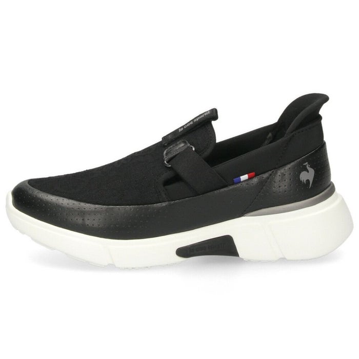 スリッポン レディース スニーカー LCS ロワール SP LC SI ルコック ルコックスポルティフ 23 軽量 ハンズフリーシューズ 立ったまま履ける レース 消臭機能 黒 ブラック グレー カジュアル LECOQ  le coq sportif 