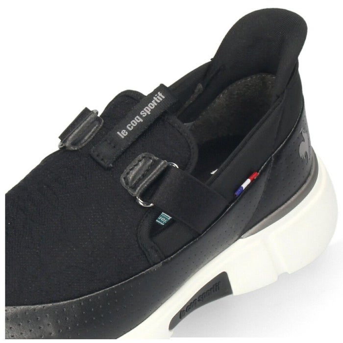 スリッポン レディース スニーカー LCS ロワール SP LC SI ルコック ルコックスポルティフ 23 軽量 ハンズフリーシューズ 立ったまま履ける レース 消臭機能 黒 ブラック グレー カジュアル LECOQ  le coq sportif 