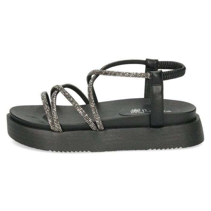 サンダル レディース 厚底 軽量 疲れない 歩きやすい おしゃれ フラット ストラップサンダル コードストラップサンダル ラインストーン リゾート カジュアル Realta レアルタ 6320