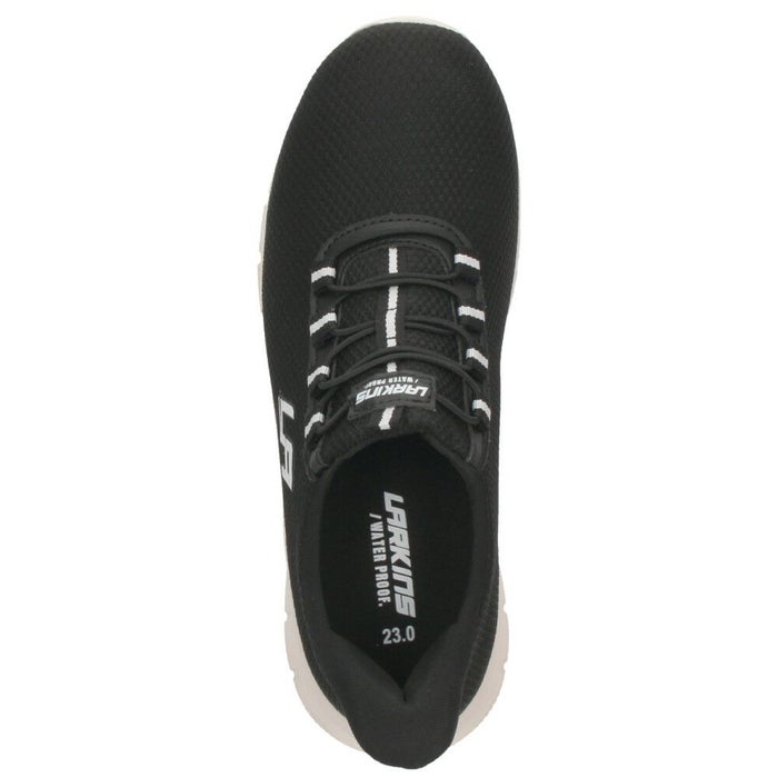 スニーカー レディース スリッポン 疲れない 防水 軽量 黒 カジュアル シューズ 履きやすい 防水スニーカー 紐なし 通勤 通学 靴 ラーキンス L-303 LARKINS