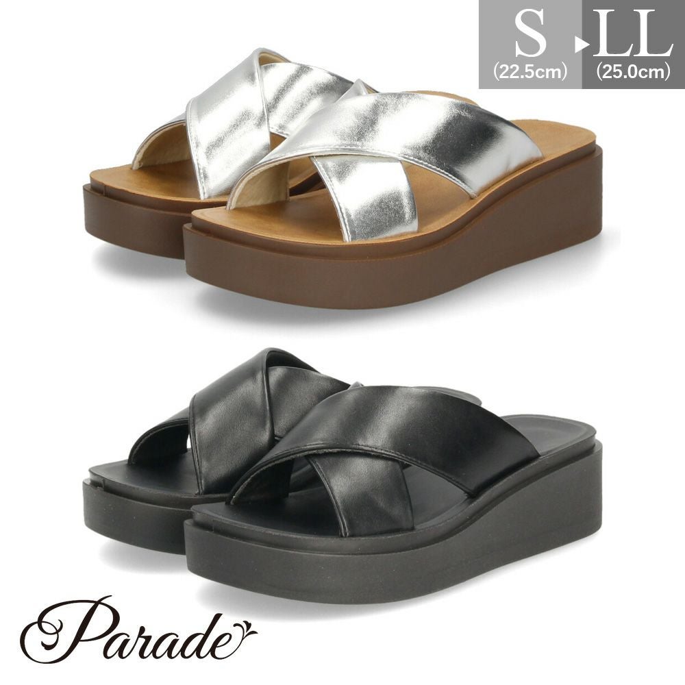 Parade 厚底クロスベルトサンダル 45109 レディース