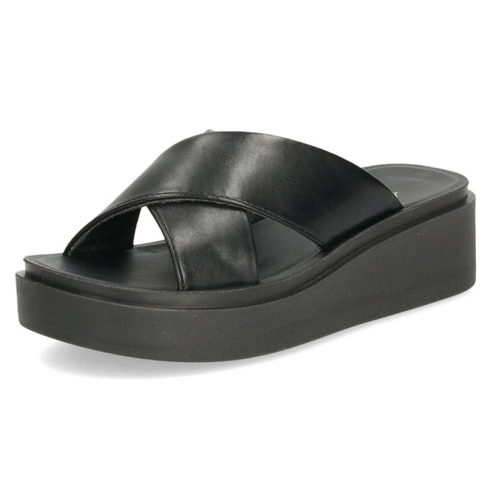 サンダル レディース 厚底 クロスベルト 歩きやすい つっかけ 夏 きれいめ カジュアル シンプル 黒 ブラック シルバー Parade パレード 45109