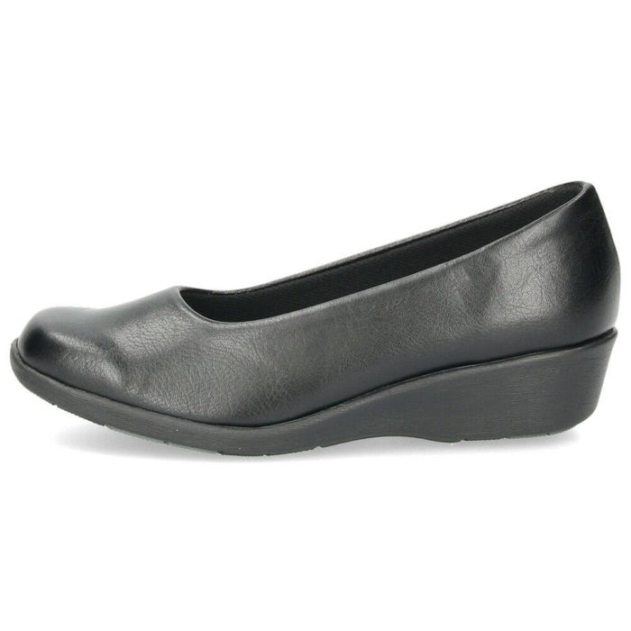 パンプス レディース 靴 黒 ブラック オフィスシューズ 軽量 疲れにくい 3E 日本製 ビジネス ウェッジソール ストラップ 抗菌防臭加工 パンジー 4072 4073 PANSY パンジーオフィス スクエアトゥ