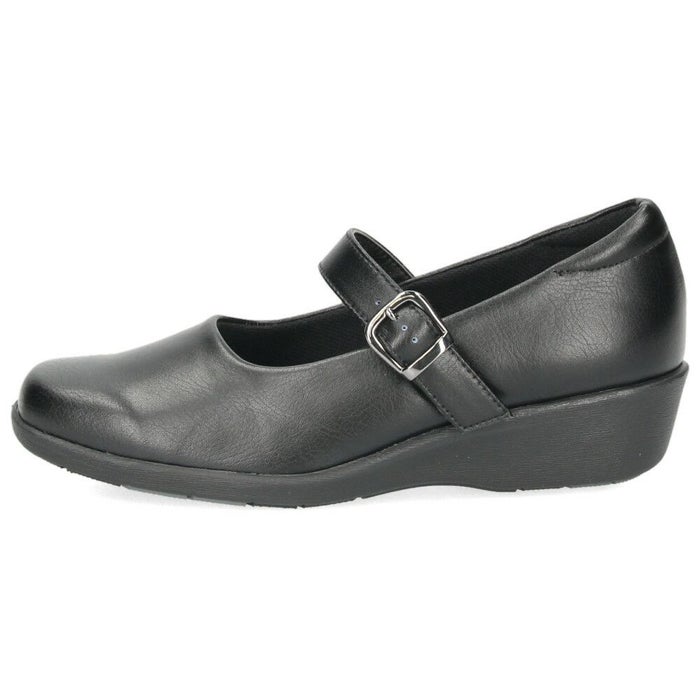 パンプス レディース 靴 黒 ブラック オフィスシューズ 軽量 疲れにくい 3E 日本製 ビジネス ウェッジソール ストラップ 抗菌防臭加工 パンジー 4072 4073 PANSY パンジーオフィス スクエアトゥ