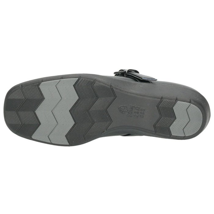 パンプス レディース 靴 黒 ブラック オフィスシューズ 軽量 疲れにくい 3E 日本製 ビジネス ウェッジソール ストラップ 抗菌防臭加工 パンジー 4072 4073 PANSY パンジーオフィス スクエアトゥ