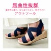 サンダル レディース ハンズフリー スリッポン スリップイン 立ったまま履ける 疲れない ウェッジ ヒール ストラップ 黒 ブラック ネイビー ブラウン シンプル 楽すぽっ パレード Parade 429