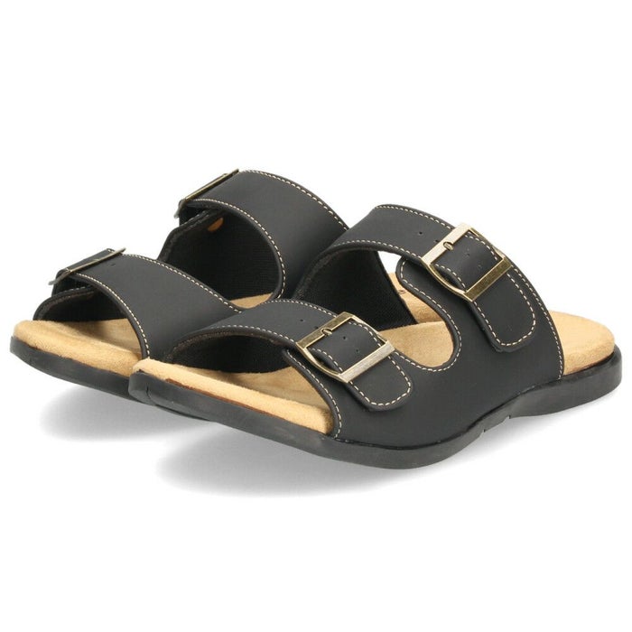 コンフォートサンダル メンズ 靴 2本ベルト 歩きやすい サンダル 合皮 カジュアル シンプル ブラック ダークブラウン パレード 56101 Parade