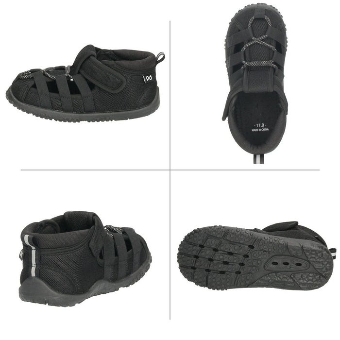 キッズ サンダル 女の子 男の子 つま先あり 水陸両用 水遊び おしゃれ かわいい お出掛け 軽量 子ども靴 ウォーターシューズ 黒 ブラック ホワイト Parade 56302