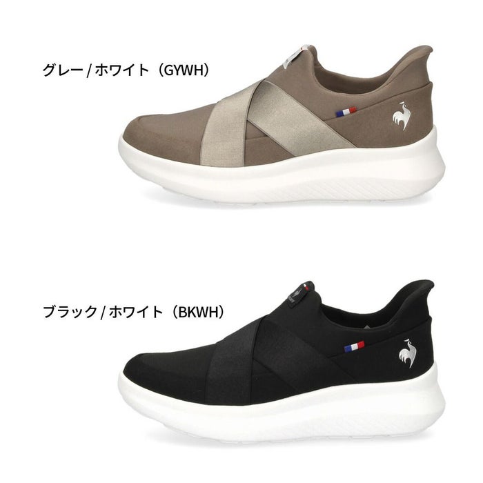 スリッポン レディース スニーカー LCS マルヌ ダブルベルトスリッポン SI ルコック ルコックスポルティフ さっと履ける NEXTEP 消臭 軽量 LECOQ le coq sportif LU5SSN21LZ