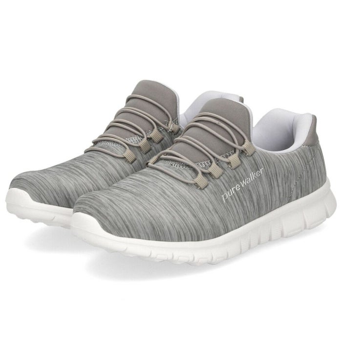スリッポン レディース スニーカー 履きやすい 疲れない ウォーキング 仕事 運動 ハンズフリー シューズ ゴム紐 黒 白 ピュアウォーカー 靴 pure walker PW1501