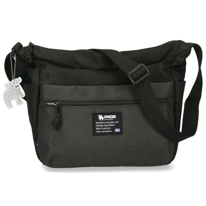 モズ ショルダーバッグ レディース メンズ ユニセックス 斜めがけ 軽量 仕事 旅行 大人 ポケット 多収納 かわいい コンパクト 通勤 カバン 黒 ブラック moz ZZEI28