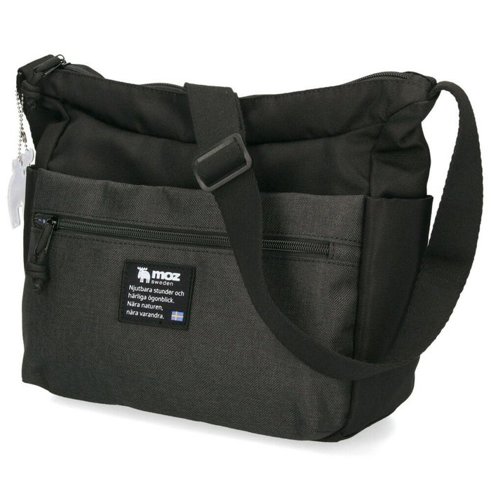 モズ ショルダーバッグ レディース メンズ ユニセックス 斜めがけ 軽量 仕事 旅行 大人 ポケット 多収納 かわいい コンパクト 通勤 カバン 黒 ブラック moz ZZEI28