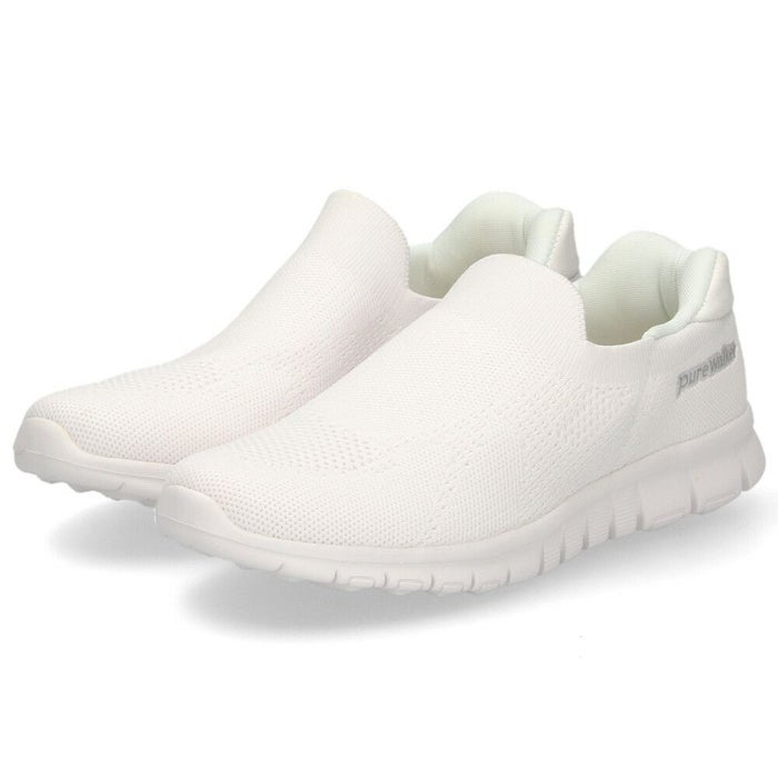 ハンズフリースニーカー レディース スリッポン スライドフィット 立ったまま履ける 履きやすい 軽量 美脚 姿勢サポート 疲労軽減 オフィス ナースシューズ シューズ 靴 ピュアウォーカー PW1502 pure walker