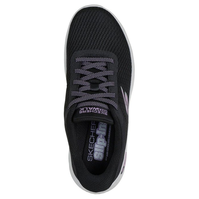 スケッチャーズ スリップインズ レディース スニーカー 黒 厚底 スリッポン ハンズフリー 靴 SKECHERS Slip-ins ゴーウォーク フレックス 125516 ゴム紐 ノーマル幅