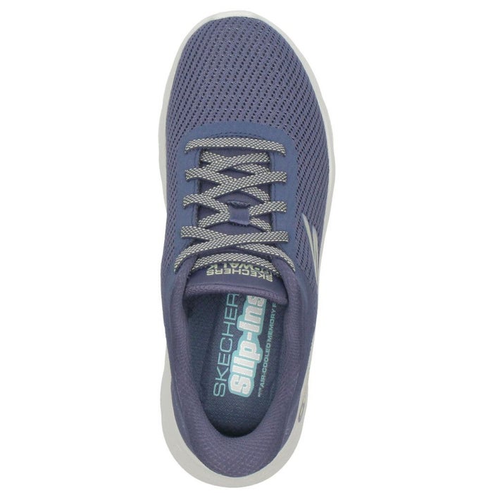 スケッチャーズ スリップインズ レディース スニーカー 黒 厚底 スリッポン ハンズフリー 靴 SKECHERS Slip-ins ゴーウォーク フレックス 125516 ゴム紐 ノーマル幅