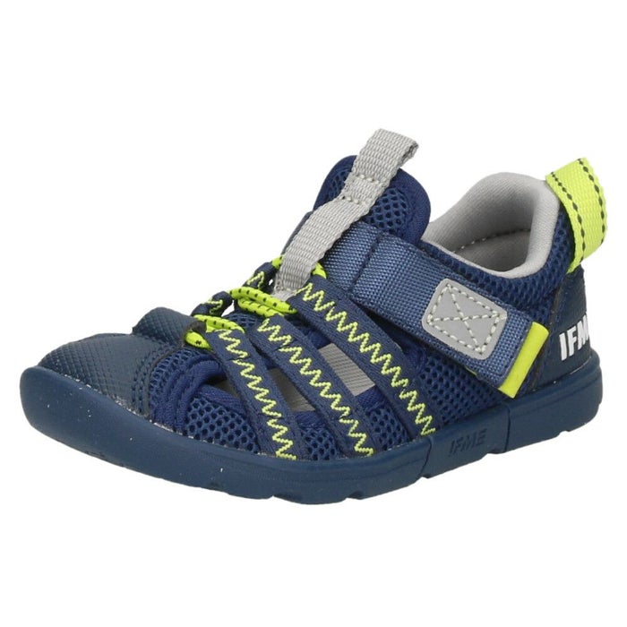イフミー ウォーター サンダル キッズ ウォーターシューズ 子ども 両ベルト ベルクロ 子ども靴 水陸両用 水遊び プール 運動靴 ブラック 黒 IFME 20-5318