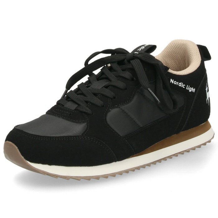 スニーカー レディース きれいめ 軽量 黒 ブラック ローカット 通勤 通学 シンプル かわいい おしゃれ 北欧 歩きやすい ノルディックライト 靴 Nordic Light NL0040F