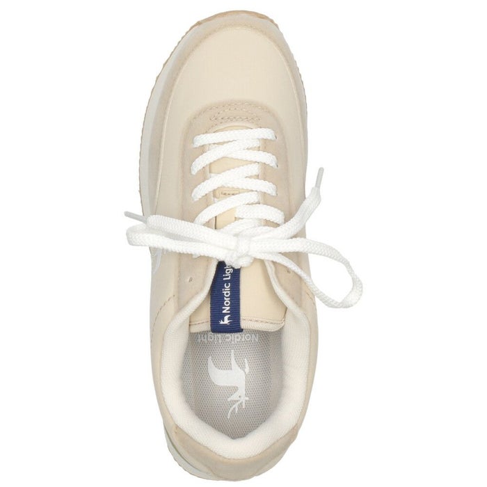 スニーカー レディース 厚底 ローカット ノルディックライト Nordic Light 0104 カジュアル 靴 シンプル 軽量 おしゃれ 黒 ブラック ベージュ