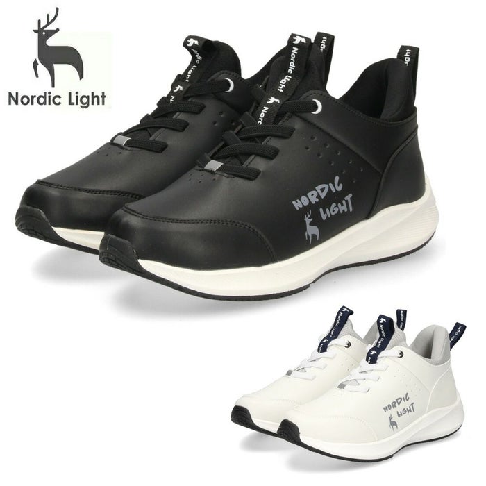 スニーカー レディース スリッポン すぽっと履ける 靴 紐ゴム 軽量 厚底 カジュアル シンプル 歩きやすい ノルディックライト Nordic Light NL0112F