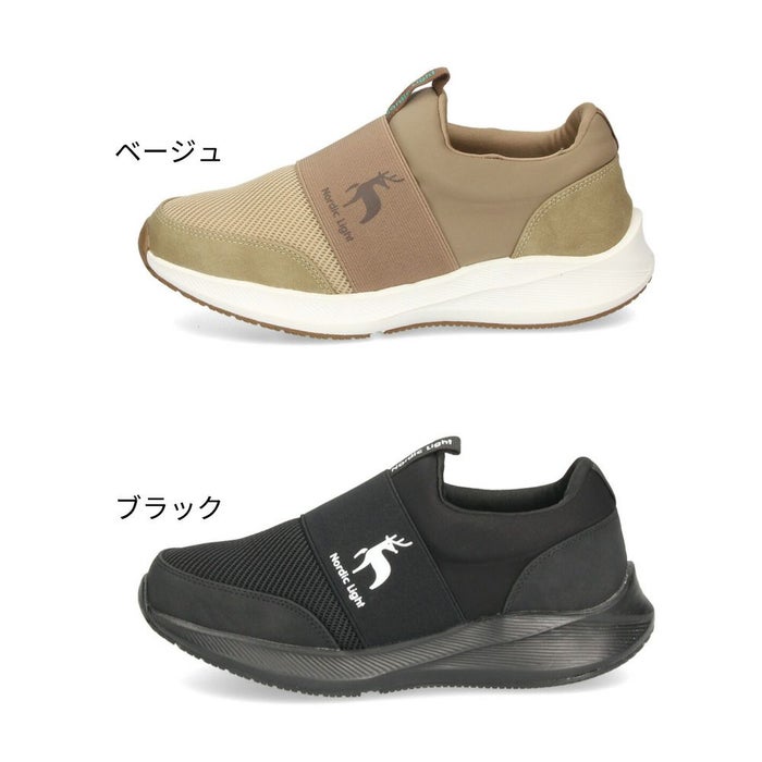 スニーカー レディース スリッポン すぽっと履ける 靴 メッシュ 軽量 厚底 カジュアル シンプル 歩きやすい ノルディックライト Nordic Light NL0110F