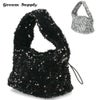 ハンドバッグ レディース スパンコール 黒 ブラック シルバー トートバッグ 鞄 小さめ キラキラ グリームサプライ gream supply 4038 結婚式 上品 大人 きれいめ おしゃれ パーティー