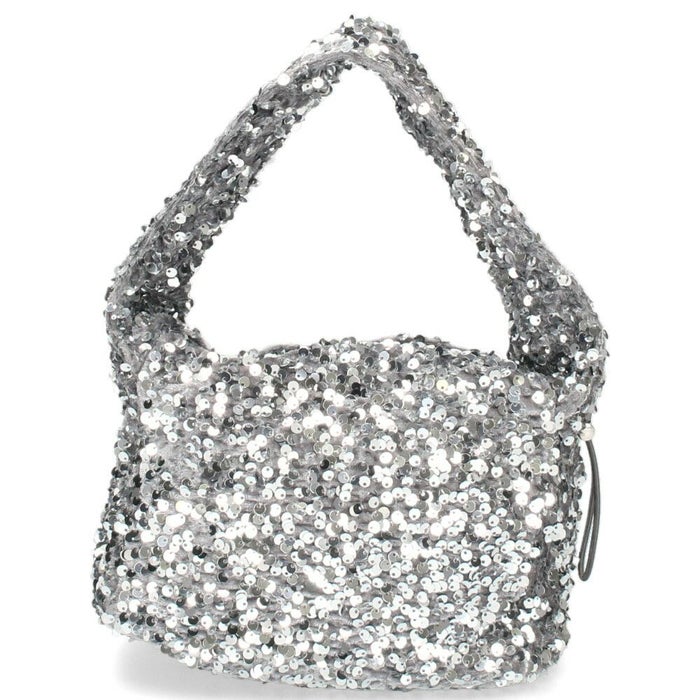 ハンドバッグ レディース スパンコール 黒 ブラック シルバー トートバッグ 鞄 小さめ キラキラ グリームサプライ gream supply 4038 結婚式 上品 大人 きれいめ おしゃれ パーティー
