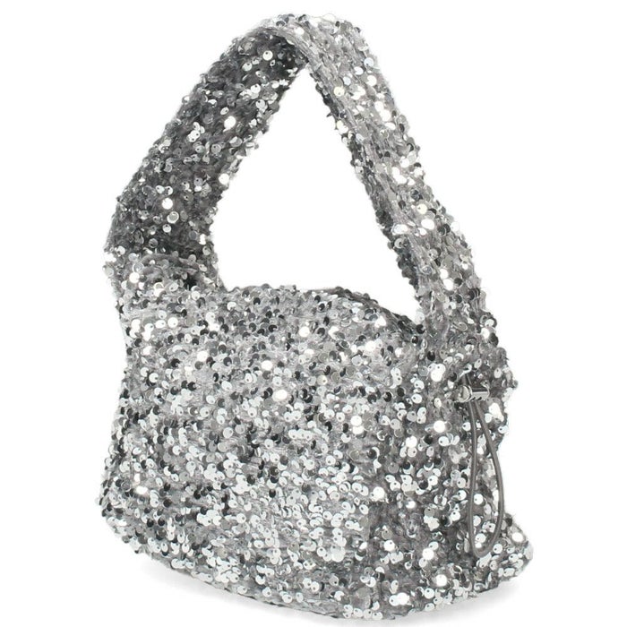 ハンドバッグ レディース スパンコール 黒 ブラック シルバー トートバッグ 鞄 小さめ キラキラ グリームサプライ gream supply 4038 結婚式 上品 大人 きれいめ おしゃれ パーティー