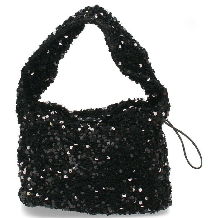 ハンドバッグ レディース スパンコール 黒 ブラック シルバー トートバッグ 鞄 小さめ キラキラ グリームサプライ gream supply 4038 結婚式 上品 大人 きれいめ おしゃれ パーティー