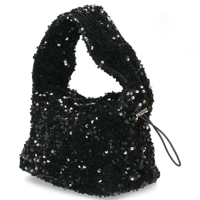 ハンドバッグ レディース スパンコール 黒 ブラック シルバー トートバッグ 鞄 小さめ キラキラ グリームサプライ gream supply 4038 結婚式 上品 大人 きれいめ おしゃれ パーティー