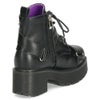 ヨースケ 厚底レースアップブーツ レディース 防滑 黒 ブラック 厚底ブーツ スタイルアップ ベルト付き おしゃれ YOSUKE 6310008