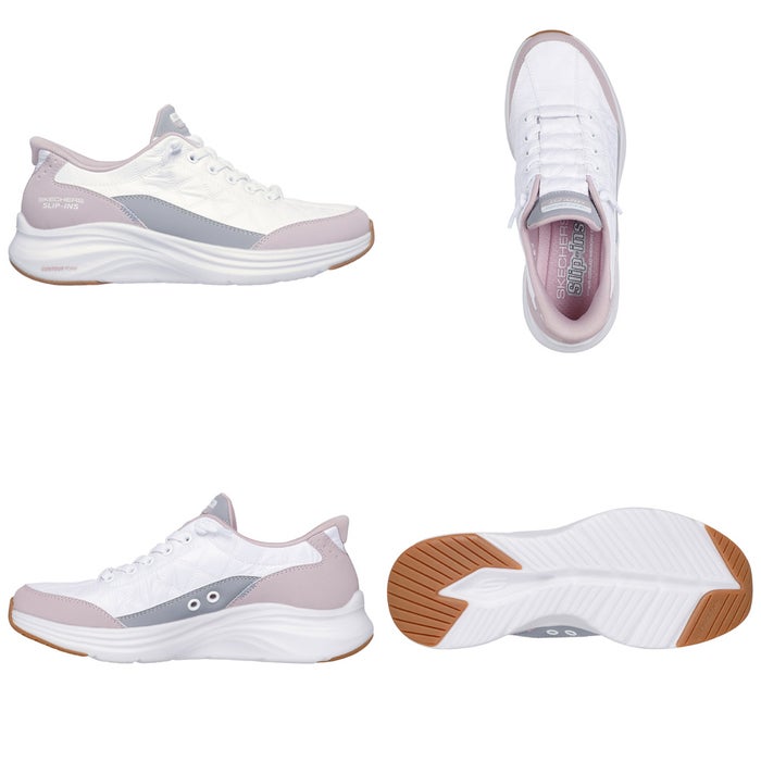 スケッチャーズ スニーカー レディース スリップインズ Slip-ins: Contour Foam - Cozy Fit スリップインズ コンツアーフォーム - コージーフィット ハンズフリー スリッポン 靴 ノーマル幅 白 黒 ホワイト ブラック 快適 SKECHERS 150404