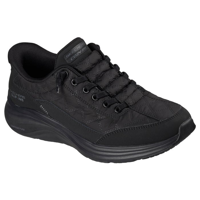 スケッチャーズ スニーカー レディース スリップインズ Slip-ins: Contour Foam - Cozy Fit スリップインズ コンツアーフォーム - コージーフィット ハンズフリー スリッポン 靴 ノーマル幅 白 黒 ホワイト ブラック 快適 SKECHERS 150404