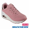 スケッチャーズ スニーカー レディース ローカット 厚底 ウノ ウェッジ ハイステップス 177520 SKECHERS ノーマル幅 かわいい 靴ひも UNO WEDGE HI STEPS