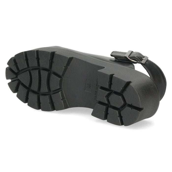 サボ サンダル レディース 厚底 ミュール ストラップ 2WAY 甲深 スタイルアップ カジュアル 大人 上品 きれいめ マフモフ Mafmof 1130WK 黒 ブラック ダークブラウン